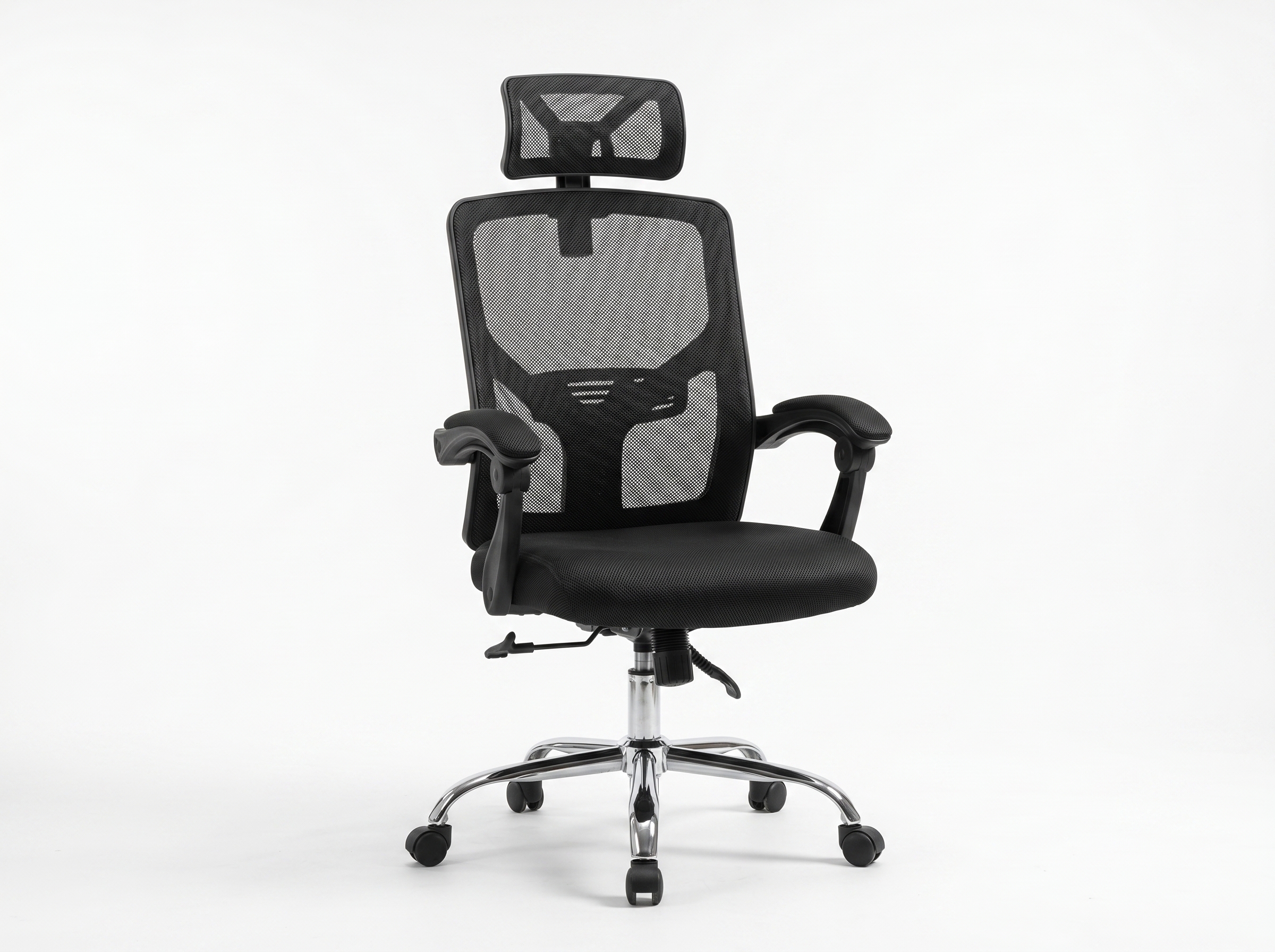 Brand new classic black executive high-back leather office chair, available at Chair Doctor Lagos