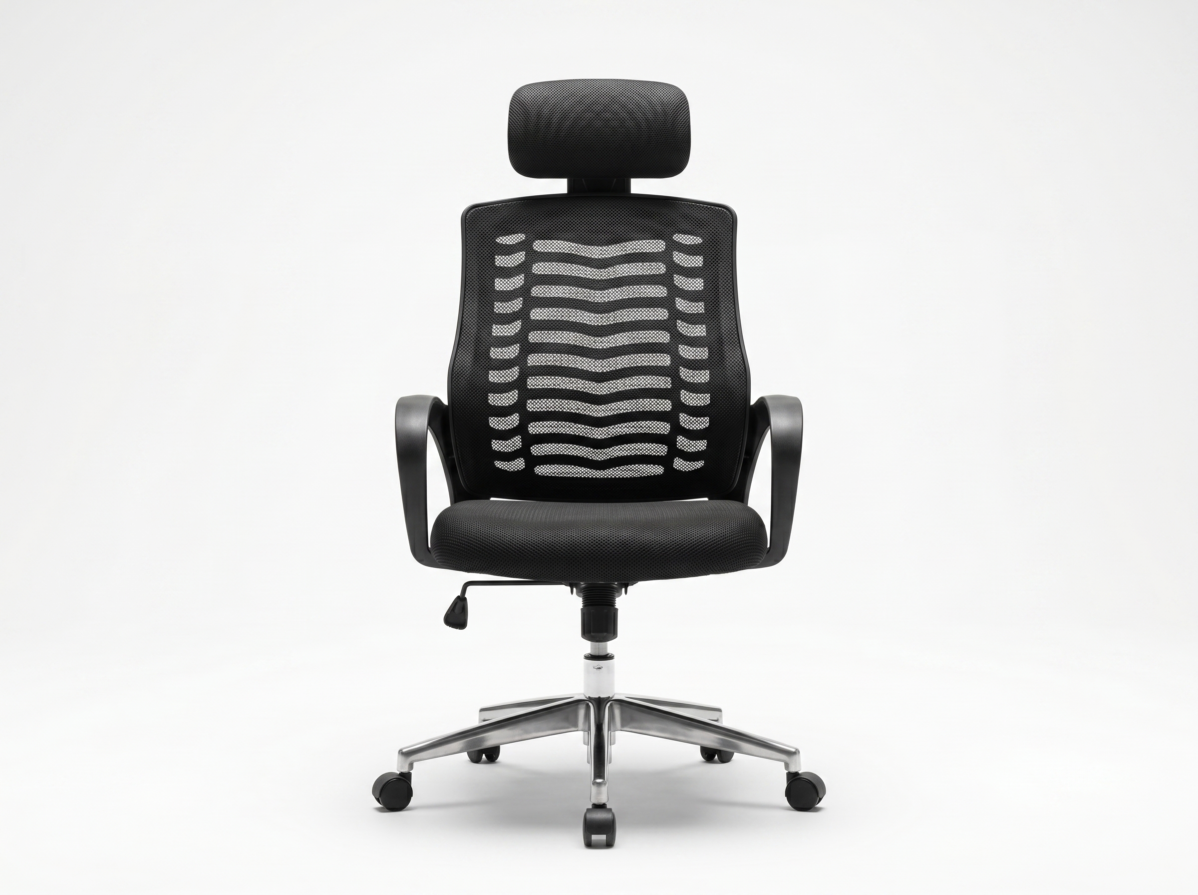 Brand new ergonomic mesh executive office chair with adjustable headrest, available at Chair Doctor Lagos